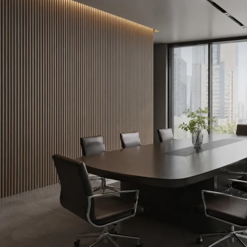 Akupanel Wood Veneer Acoustic Wall Panel MDF Slat Sound Absorbing Restaurant Interior WYRAX_1 Akupanel Wood Veneer Acoustic Wall Panel MDF Slat Sound Absorbing Restaurant Interior WYRAX