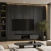 Charcoal Black Slat Acoustic Panel Fire Resistant Sound Absorbing Bar Restaurant Interior WYRAX_5 Charcoal Black Slat Acoustic Panel Fire Resistant Sound Absorbing Bar Restaurant Interior WYRAX