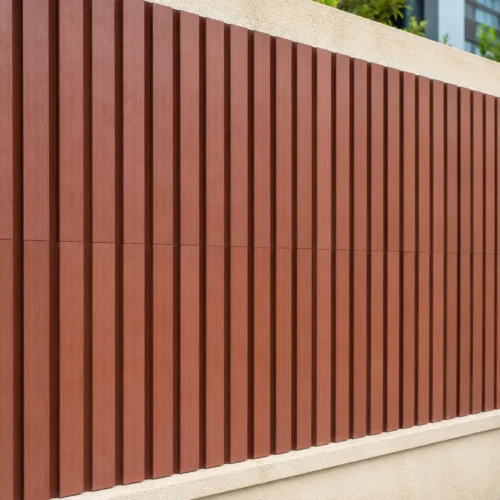Lightweight ASA Outdoor WPC Grille Panel 200mm Profile Export Container Project WYRAX 5 Lightweight ASA Outdoor WPC Grille Panel 200mm Profile Export Container Project WYRAX