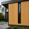 Outdoor WPC Grille Panel Natural Wood Grain ASA Surface Commercial Facade Renovation WYRAX
