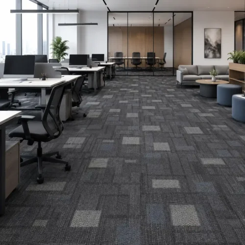 PVC Self Adhesive Carpet Pattern Floor Tile 600x600mm Office Commercial Space WYRAX_2 PVC Self Adhesive Carpet Pattern Floor Tile 600x600mm Office Commercial Space WYRAX