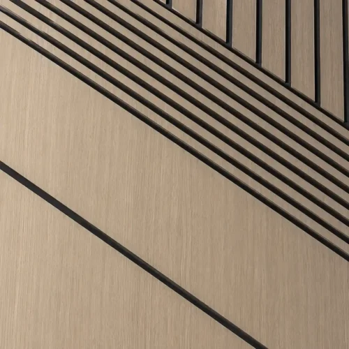 Teak Wood Veneer Acoustic Panel Linear Slat Design Commercial Interior Wall Project WYRAX_5 Teak Wood Veneer Acoustic Panel Linear Slat Design Commercial Interior Wall Project WYRAX
