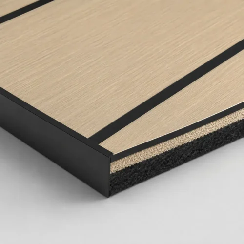 Teak Wood Veneer Acoustic Panel Linear Slat Design Commercial Interior Wall Project WYRAX_6 Teak Wood Veneer Acoustic Panel Linear Slat Design Commercial Interior Wall Project WYRAX