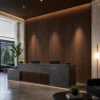 Walnut Wood Slat Acoustic Wall Panel Decorative Sound Absorbing Hotel Lobby Commercial WYRAX_1 Walnut Wood Slat Acoustic Wall Panel Decorative Sound Absorbing Hotel Lobby Commercial WYRAX