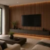 Walnut Wood Slat Acoustic Wall Panel Decorative Sound Absorbing Hotel Lobby Commercial WYRAX_5 Walnut Wood Slat Acoustic Wall Panel Decorative Sound Absorbing Hotel Lobby Commercial WYRAX