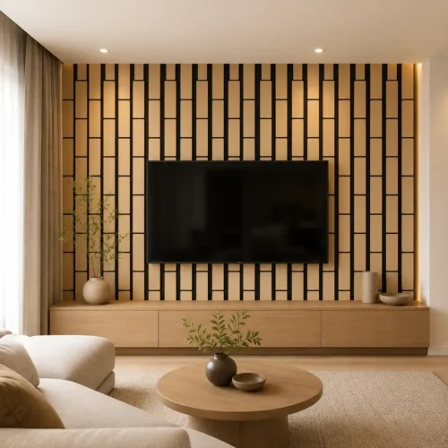 Wood Veneer Slat Acoustic Panel 600x2400mm Noise Reduction Office Meeting Room WYRAX_5 Wood Veneer Slat Acoustic Panel 600x2400mm Noise Reduction Office Meeting Room WYRAX
