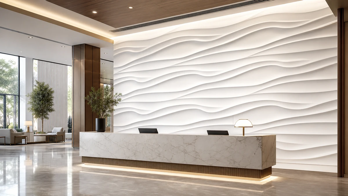 3D wall panels for modern commercial interior feature wall decoration