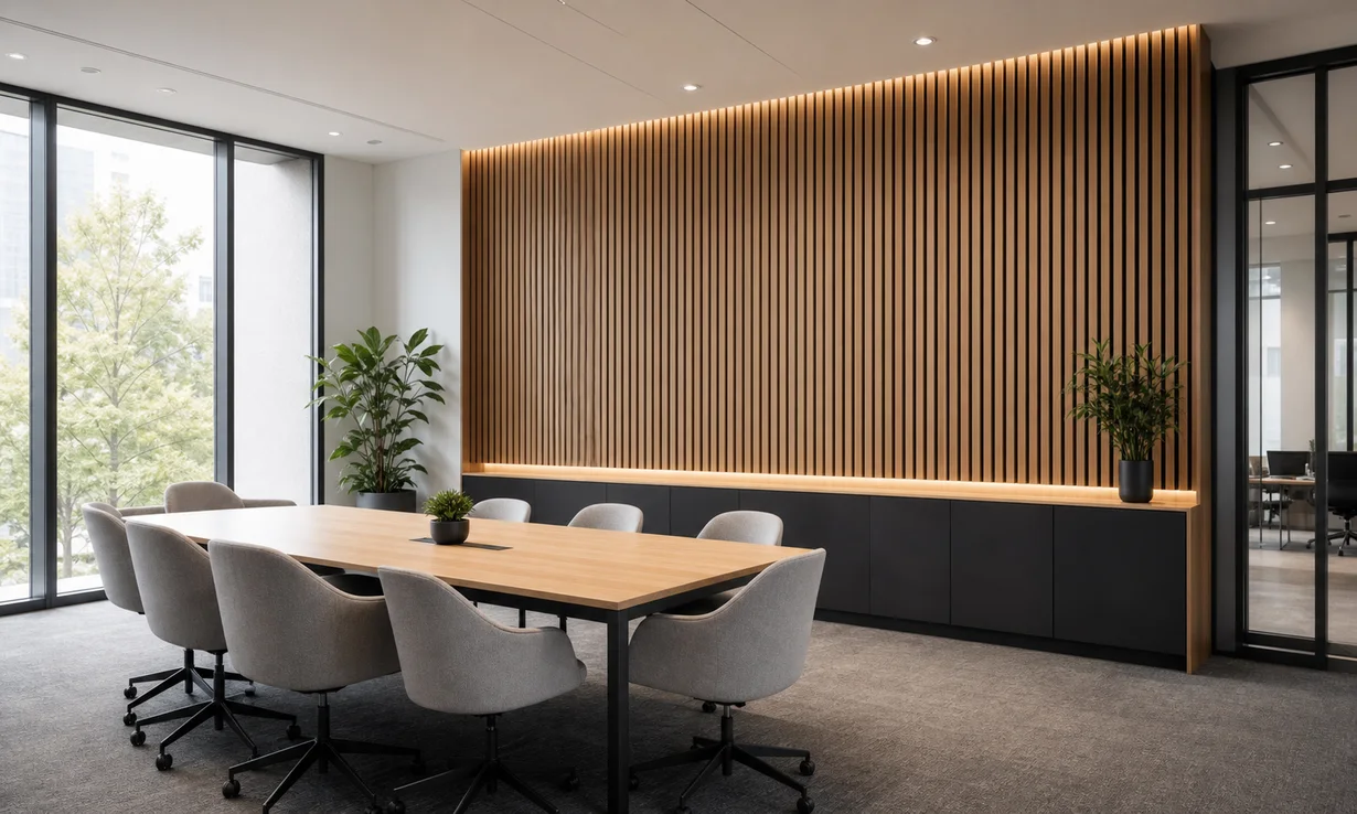 acoustic panels for office meeting room and reception wall design