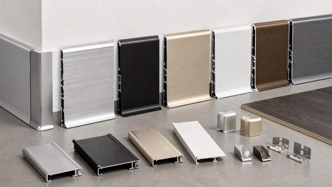 aluminum skirting board material samples for project comparison