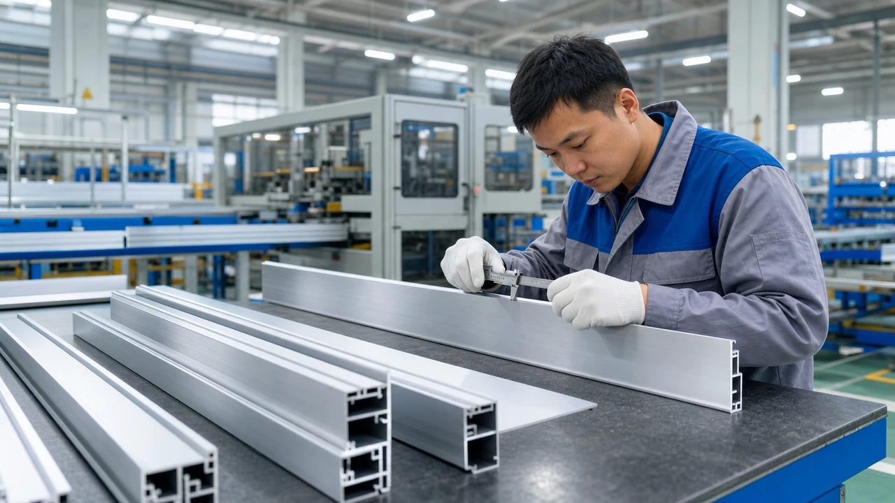 aluminum skirting board production and quality control in factory