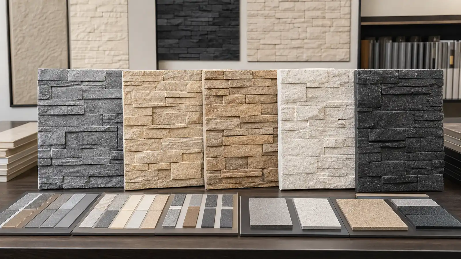 custom color faux stone panels samples for wholesale projects