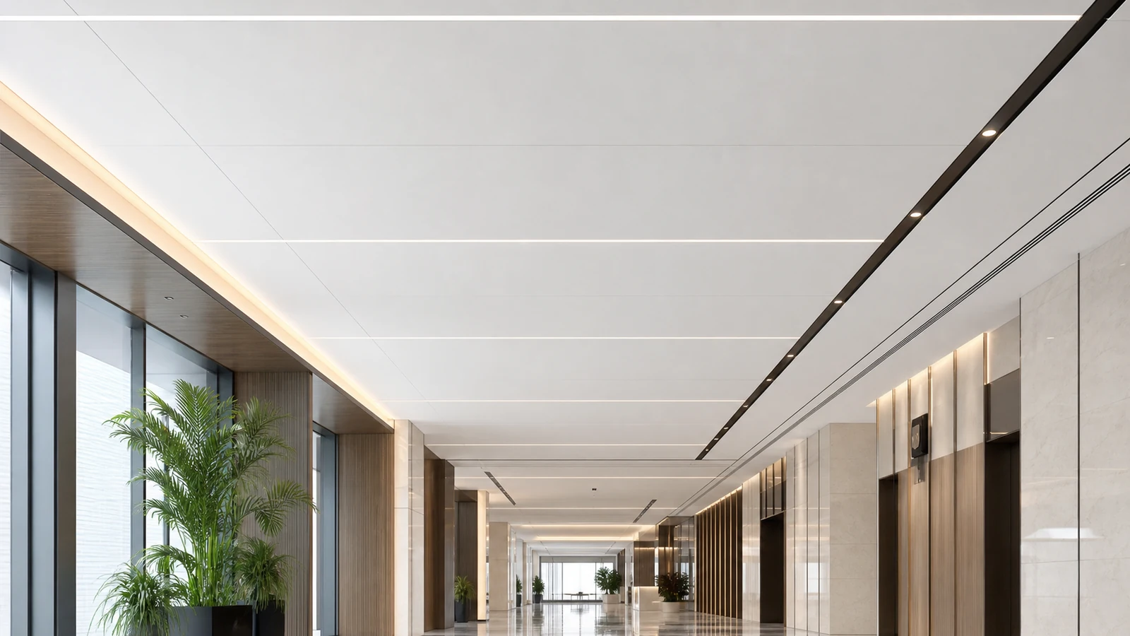 PVC ceiling panels for modern commercial interior seamless ceilings