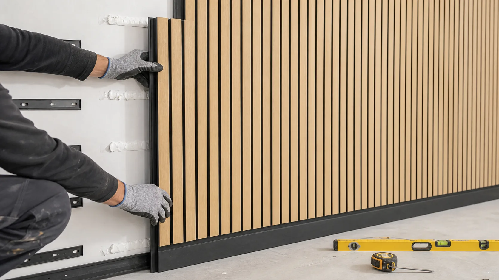 fluted panel installation process for interior wall projects