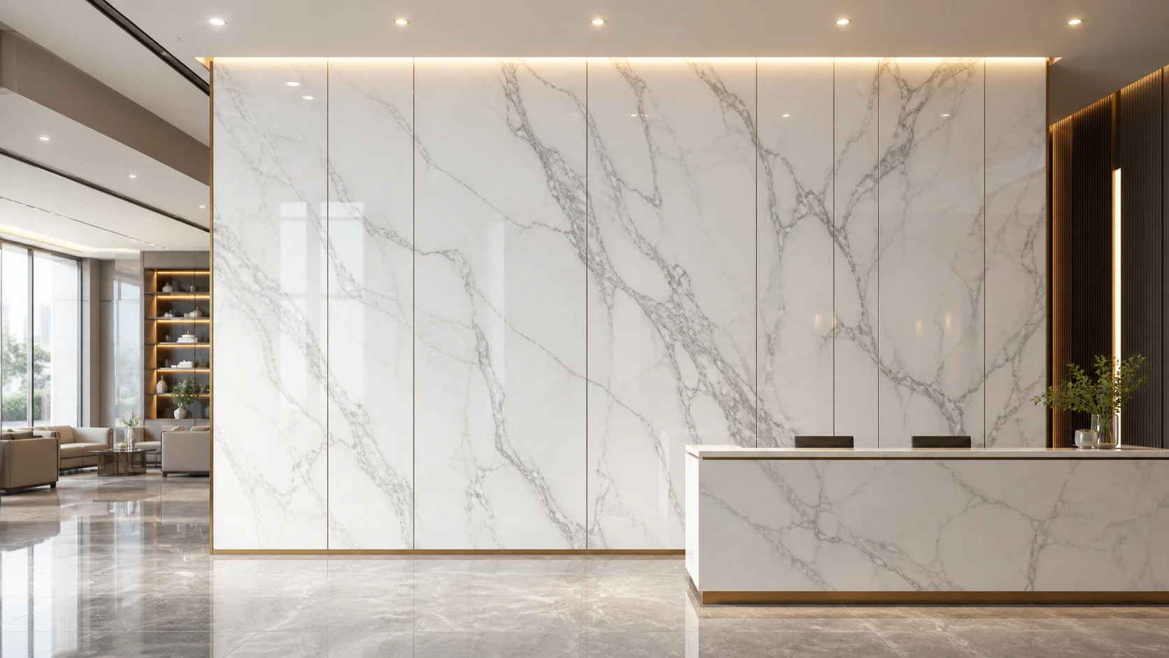 UV marble sheets for commercial interior wall decoration