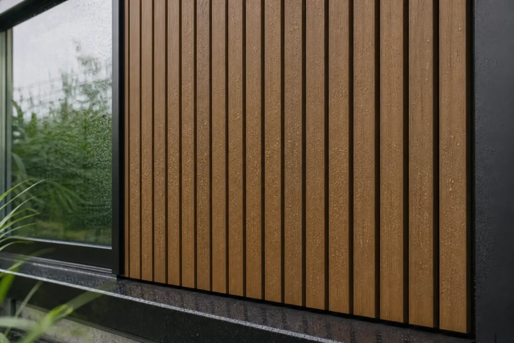 wpc exterior panel rain detail
