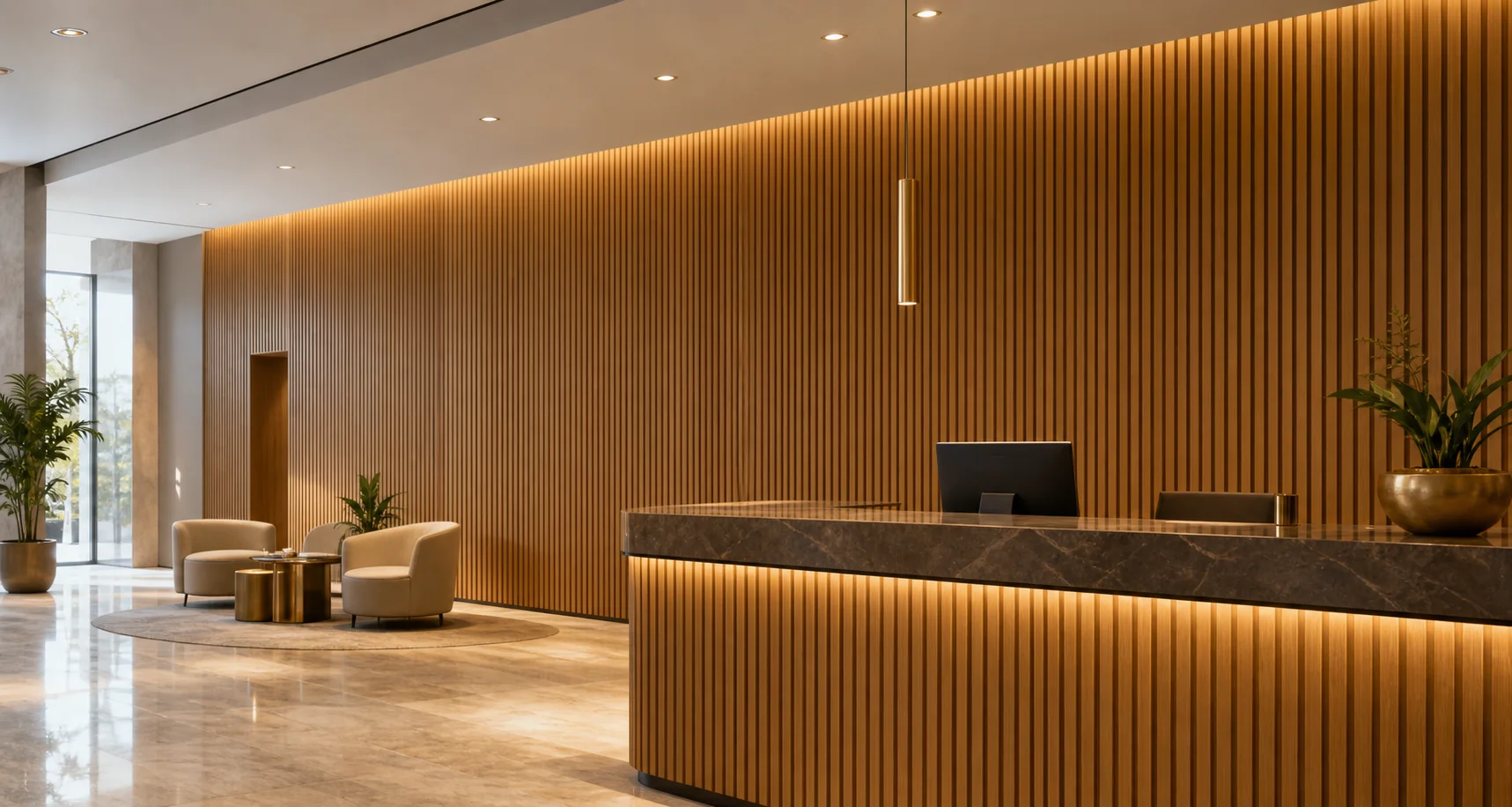 WPC wall panels for commercial interior wall decoration