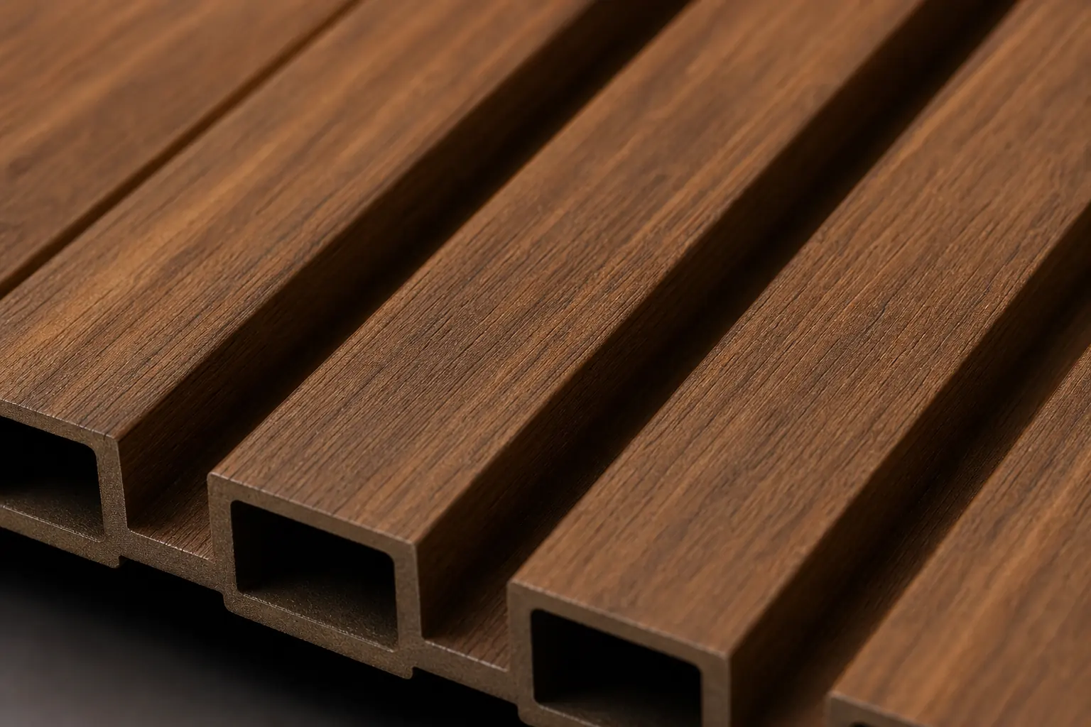 wood grain WPC wall panel surface texture close up